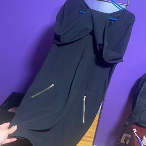 Black dress knee length